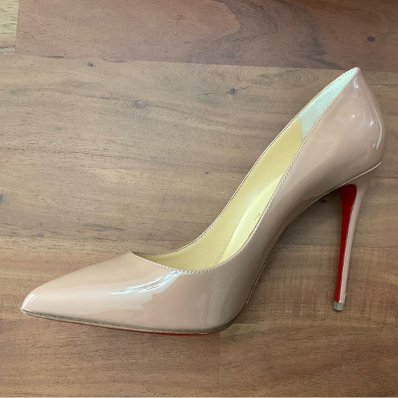 👠 Christian Louboutin Nude Patent Leather heels 👠 - Picture 4 of 12